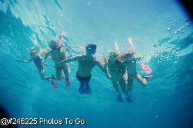 Family snorkeling